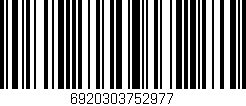 Código de barras (EAN, GTIN, SKU, ISBN): '6920303752977'