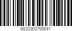 Código de barras (EAN, GTIN, SKU, ISBN): '6920303755541'