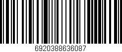 Código de barras (EAN, GTIN, SKU, ISBN): '6920388636087'