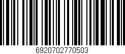 Código de barras (EAN, GTIN, SKU, ISBN): '6920702770503'