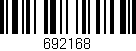 Código de barras (EAN, GTIN, SKU, ISBN): '692168'
