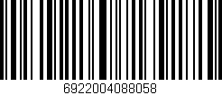 Código de barras (EAN, GTIN, SKU, ISBN): '6922004088058'