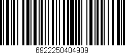 Código de barras (EAN, GTIN, SKU, ISBN): '6922250404909'