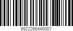 Código de barras (EAN, GTIN, SKU, ISBN): '6922266440007'