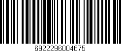 Código de barras (EAN, GTIN, SKU, ISBN): '6922296004675'