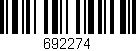 Código de barras (EAN, GTIN, SKU, ISBN): '692274'