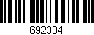 Código de barras (EAN, GTIN, SKU, ISBN): '692304'
