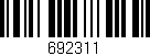 Código de barras (EAN, GTIN, SKU, ISBN): '692311'
