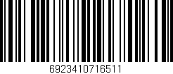 Código de barras (EAN, GTIN, SKU, ISBN): '6923410716511'