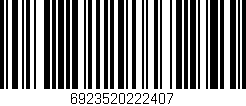 Código de barras (EAN, GTIN, SKU, ISBN): '6923520222407'