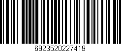 Código de barras (EAN, GTIN, SKU, ISBN): '6923520227419'