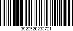 Código de barras (EAN, GTIN, SKU, ISBN): '6923520263721'