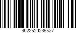 Código de barras (EAN, GTIN, SKU, ISBN): '6923520265527'
