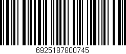 Código de barras (EAN, GTIN, SKU, ISBN): '6925187800745'