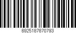 Código de barras (EAN, GTIN, SKU, ISBN): '6925187870793'