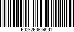 Código de barras (EAN, GTIN, SKU, ISBN): '6925263634981'