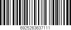 Código de barras (EAN, GTIN, SKU, ISBN): '6925263637111'