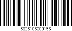 Código de barras (EAN, GTIN, SKU, ISBN): '6926106303156'