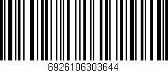 Código de barras (EAN, GTIN, SKU, ISBN): '6926106303644'