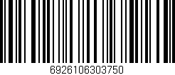 Código de barras (EAN, GTIN, SKU, ISBN): '6926106303750'