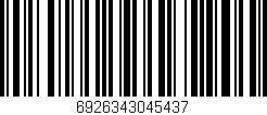 Código de barras (EAN, GTIN, SKU, ISBN): '6926343045437'