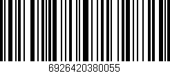 Código de barras (EAN, GTIN, SKU, ISBN): '6926420380055'