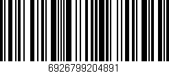 Código de barras (EAN, GTIN, SKU, ISBN): '6926799204891'