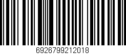 Código de barras (EAN, GTIN, SKU, ISBN): '6926799212018'