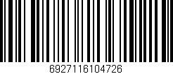 Código de barras (EAN, GTIN, SKU, ISBN): '6927116104726'