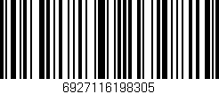 Código de barras (EAN, GTIN, SKU, ISBN): '6927116198305'
