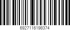 Código de barras (EAN, GTIN, SKU, ISBN): '6927116198374'