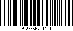 Código de barras (EAN, GTIN, SKU, ISBN): '6927556231181'