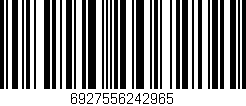 Código de barras (EAN, GTIN, SKU, ISBN): '6927556242965'