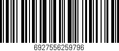 Código de barras (EAN, GTIN, SKU, ISBN): '6927556259796'