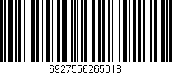 Código de barras (EAN, GTIN, SKU, ISBN): '6927556265018'