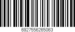 Código de barras (EAN, GTIN, SKU, ISBN): '6927556265063'