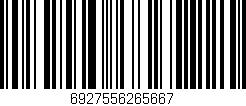 Código de barras (EAN, GTIN, SKU, ISBN): '6927556265667'