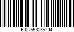 Código de barras (EAN, GTIN, SKU, ISBN): '6927556265704'