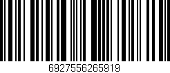 Código de barras (EAN, GTIN, SKU, ISBN): '6927556265919'