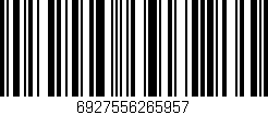 Código de barras (EAN, GTIN, SKU, ISBN): '6927556265957'