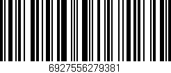 Código de barras (EAN, GTIN, SKU, ISBN): '6927556279381'
