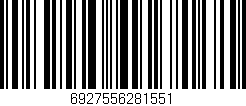 Código de barras (EAN, GTIN, SKU, ISBN): '6927556281551'
