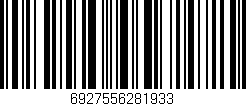 Código de barras (EAN, GTIN, SKU, ISBN): '6927556281933'