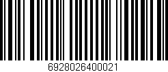 Código de barras (EAN, GTIN, SKU, ISBN): '6928026400021'