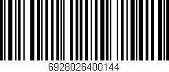 Código de barras (EAN, GTIN, SKU, ISBN): '6928026400144'