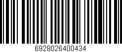 Código de barras (EAN, GTIN, SKU, ISBN): '6928026400434'
