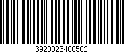 Código de barras (EAN, GTIN, SKU, ISBN): '6928026400502'