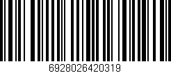 Código de barras (EAN, GTIN, SKU, ISBN): '6928026420319'