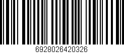 Código de barras (EAN, GTIN, SKU, ISBN): '6928026420326'