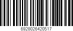 Código de barras (EAN, GTIN, SKU, ISBN): '6928026420517'